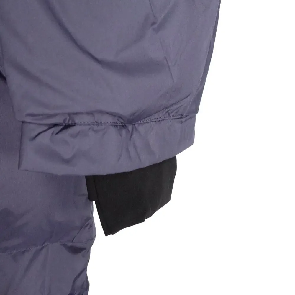 EUC Quince Women's XL Responsible Down Long Puffer Coat Storm Blue $200 Preppy